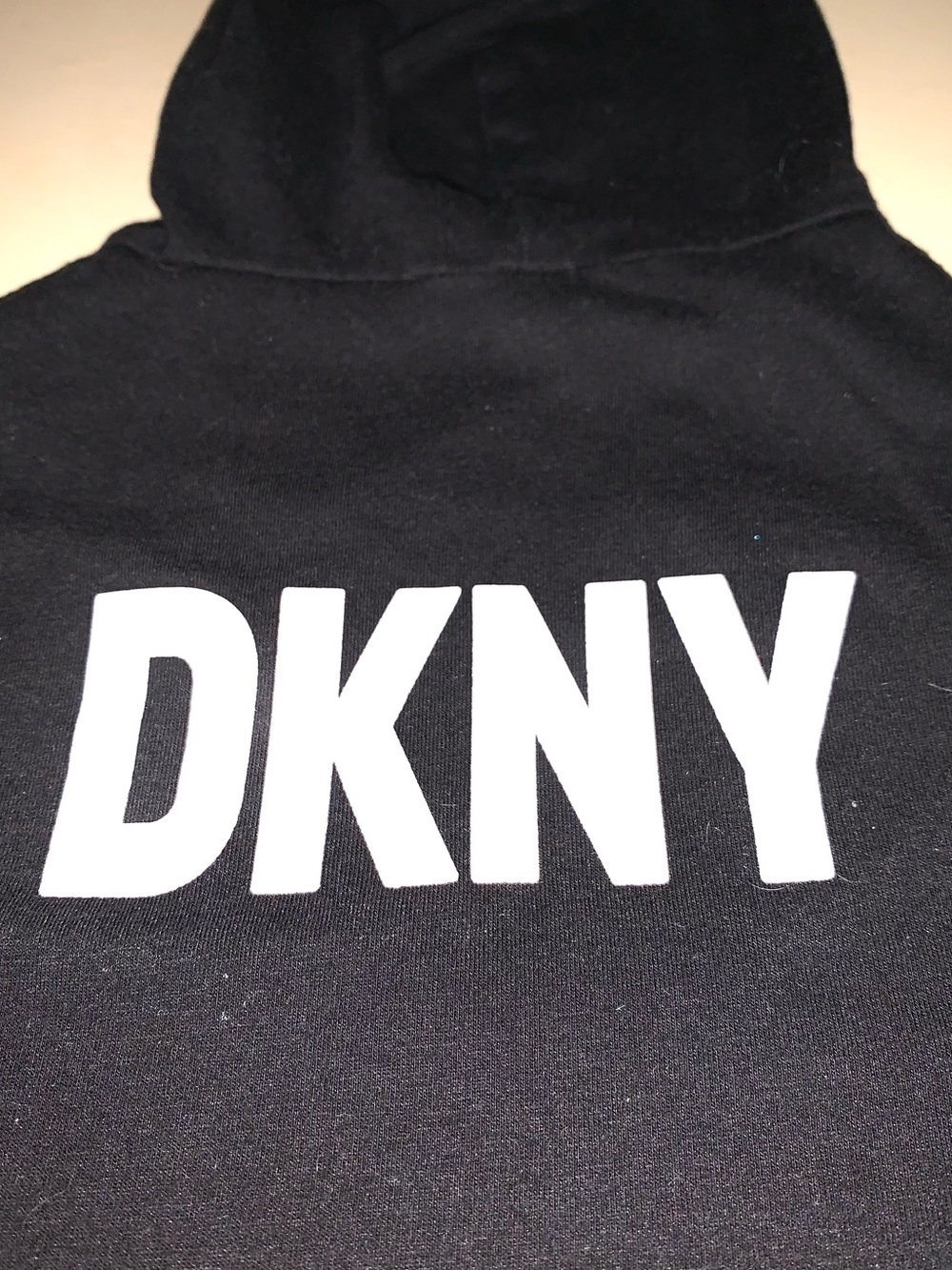 Dkny Black Dog Hoodie with White Logo